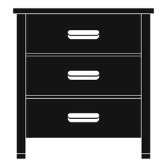 Poster - drawer icon. simple illustration of drawer vector icon for web design isolated on white background