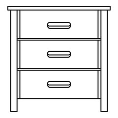 Poster - drawer icon. outline illustration of drawer vector icon for web design isolated on white background