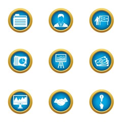 Poster - Currency icons set. Flat set of 9 currency vector icons for web isolated on white background