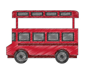 Sticker - london double decker bus transport