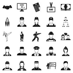 Poster - Successful man icons set. Simple set of 25 successful man vector icons for web isolated on white background