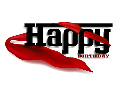happy birthday letters card illustration