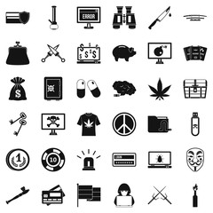Poster - Washing money icons set. Simple style of 36 washing money vector icons for web isolated on white background
