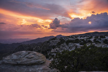Windy Point In The Santa Catalina Mountains Of Arizona. People Come Here To Watch The Sunset.