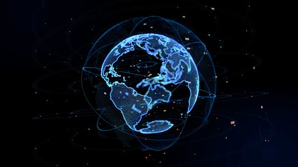 Poster - Global communication network concept.