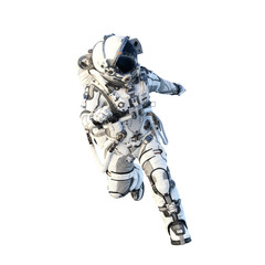 Wall Mural - astronaut on white. mixed media