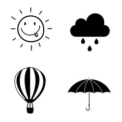 seasons weather icon set collection