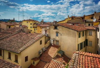 Poster - Panoramic view of the roofs of the old town Florence, Italy.