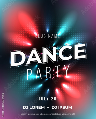 Dance party poster vector background template © rosewind