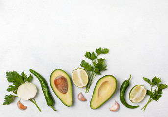 Wall Mural - Ingredients for guacamole