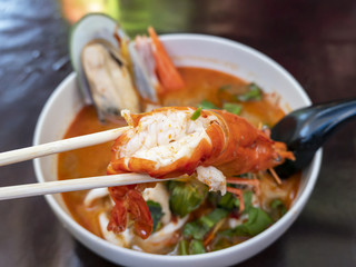 Seafood noodle spicy soup 3