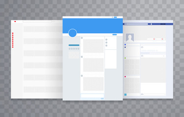Website layout template vector