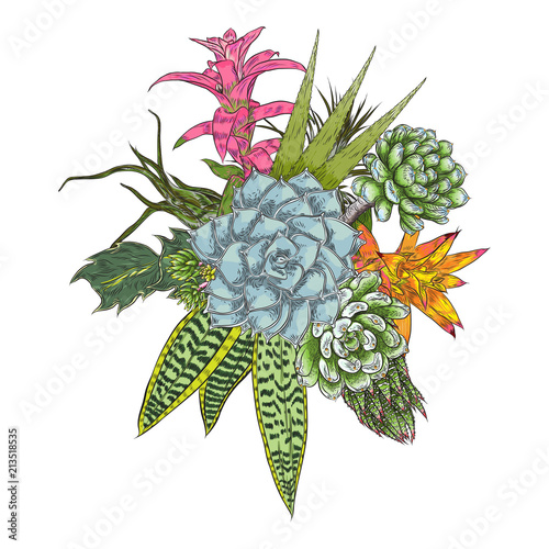 Flowers Bouquet Fl Collection With Various Exotic Jungle Flowers Bouquet Fl Collection With
