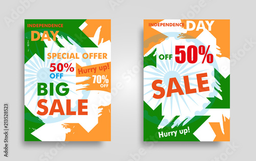 Modern Template For Indian Independence Day Background With Ashoka
