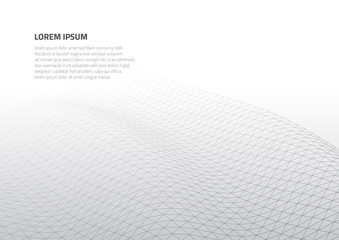 Poster - abstract 3d surface. distortion of space and matter. modern technology for designing volume objects.