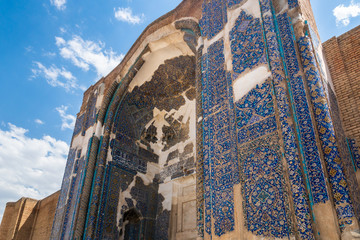 Blue Mosque (Goy Machid) in Tabriz, Iran. The mosque were constructed in 1465. Tabriz. East Azerbaijan province. Iran