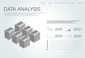 Poster - Infographic for mobile app design. Business research. Data protection concept. 