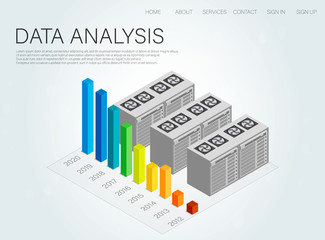 Poster - Data, great design for any purposes. Business data graphs. Protection concept. 