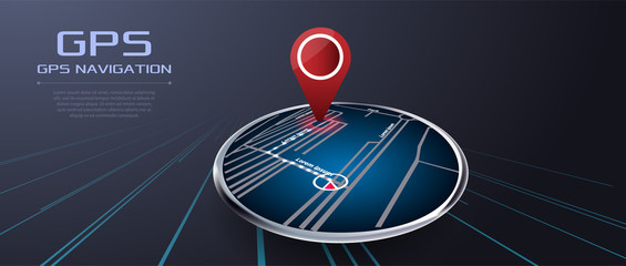 Poster - GPS navigator vector
