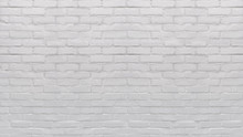 Painted White Wall Full Frame Background Backdrop Brick Wall 