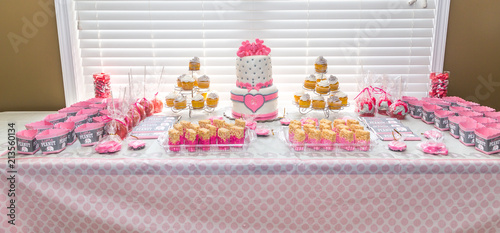 Assorted Goodies At A Baby Shower Cake Cupcakses Rice Crispy Assorted Goodies At A Baby Shower Cake Cupcakses Rice Crispy