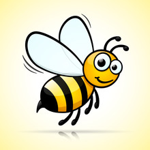 Bee Design On White Background