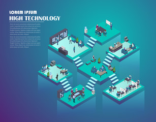  Isometric multistoried office center