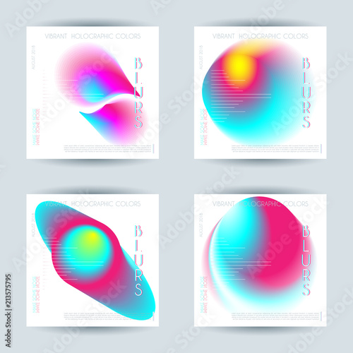 Set Of Abstract Colorful Blur Vibrant Gradient Buy This
