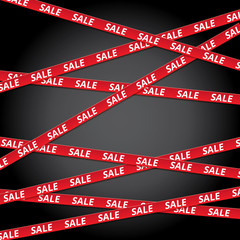 Wall Mural - Black friday sale tape ribbon background