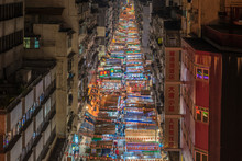 Temple Street Night Market In Hong Kong