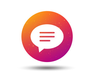 Fototapete - Speech bubble icon. Chat sign.