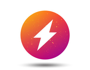 Poster - lightning icon. electricity energy power sign.