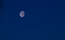 Rising Moon At The Blue Hour