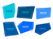 © starlineart - blue paper style tags with text space