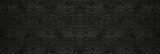 Fototapeta Młodzieżowe - Vintage Black wash brick wall texture for design. Panoramic background for your text or image.