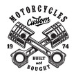 Vintage motorcycle workshop logo
