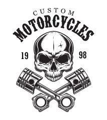 Poster - Vintage custom motorcycle logotype