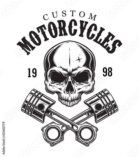 Vintage custom motorcycle logotype
