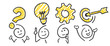 © Matthias Enter - Sticky Strichmännchen Vektor Grafik Icons Piktogramme Erfolg