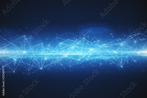 abstract polygonal space blue background