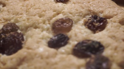 Poster - Biscuits with raisins,  rotation 360 degrees.	
