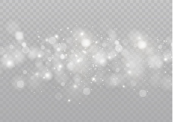 Wall Mural - white glowing light burst explosion on transparent background. vector illustration light effect deco