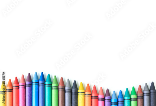 Cuadros en Lienzo crayon drawing border multicolored background