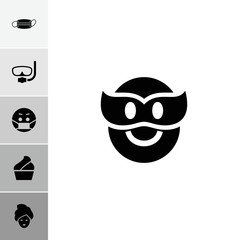 Wall Mural - Collection of 6 mask filled icons