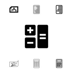 Sticker - Collection of 7 accounting filled and outline icons