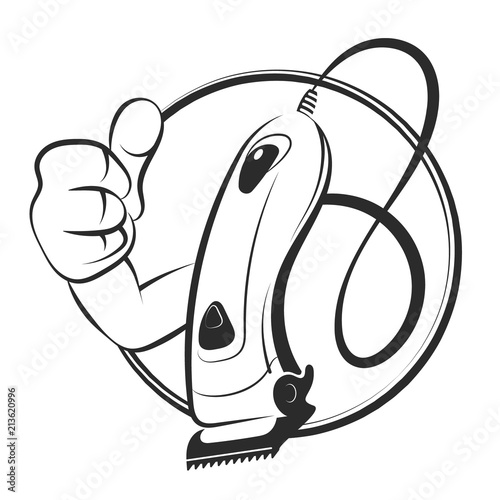 Cuadros en Lienzo Hair clipper symbol for hairdresser