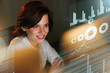 © puhhha - Female Programmer Working With Hologram Display