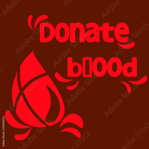 Fotografie, Obraz Donar sangre, gota de sangre, texto, rojo.