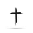 Icon cross with shadow on a white background