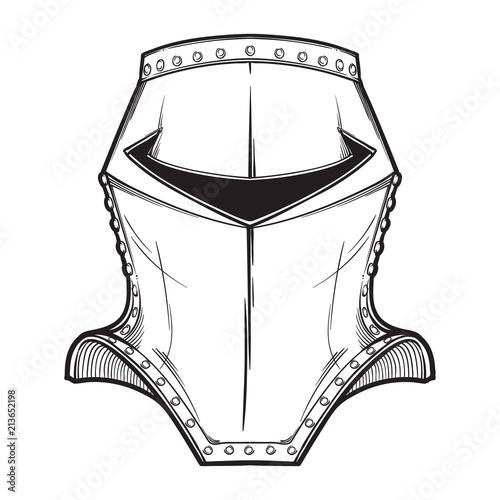 How To Draw A Helmet On A Knight